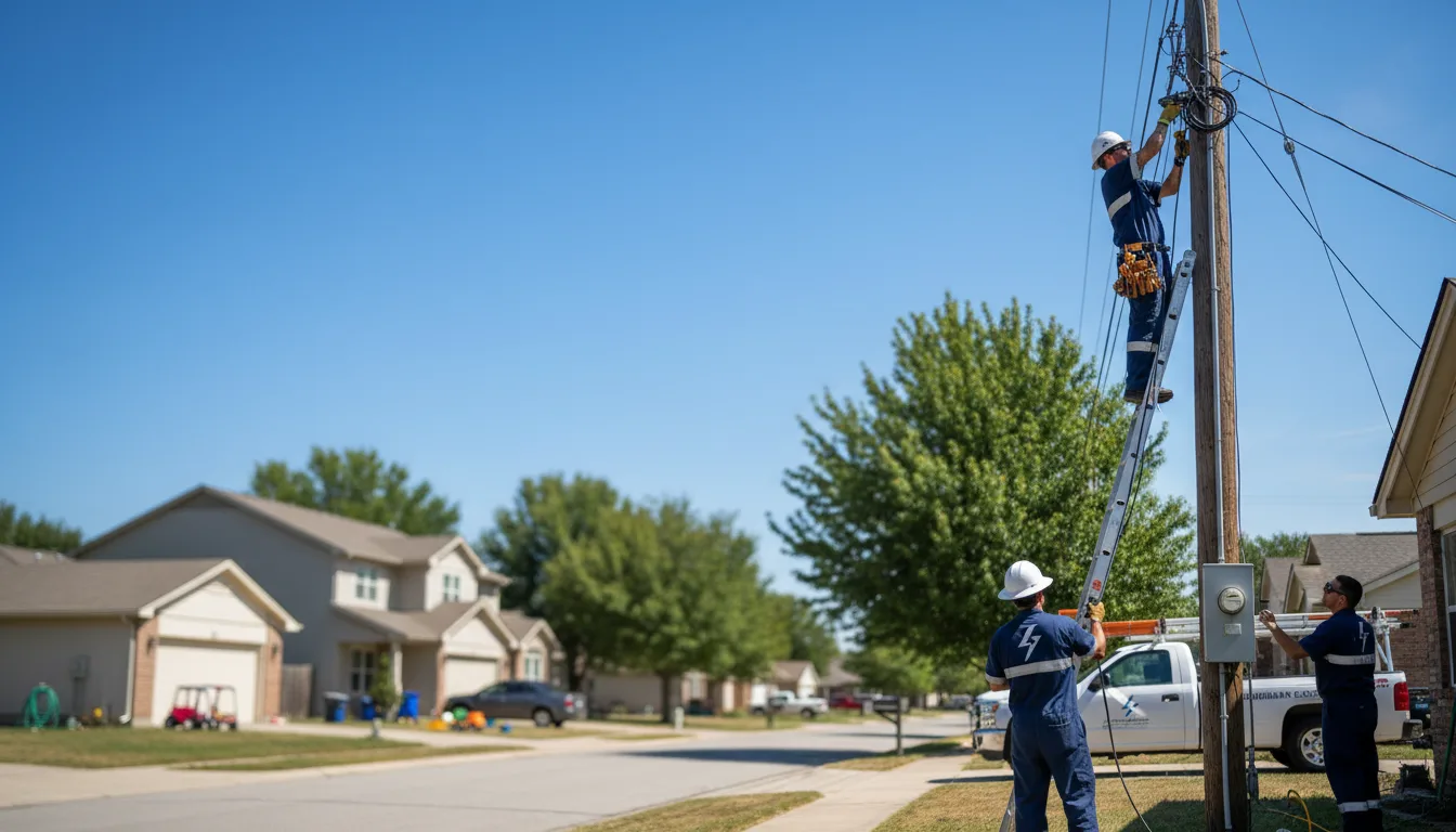 Residential electrician providing installation services in New London, MO
